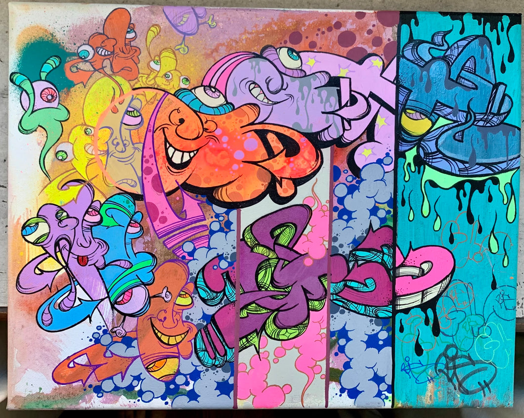 2023 GHOST 11 X 14 THROW PIECE PAINTING ON CANVAS # 8