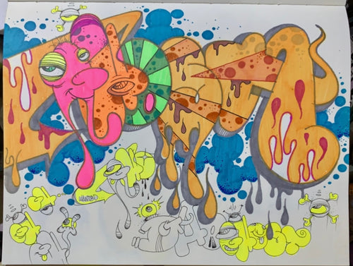 2025 GHOST 8 1/2 X 11 BLACKBOOK DRAWING # 2