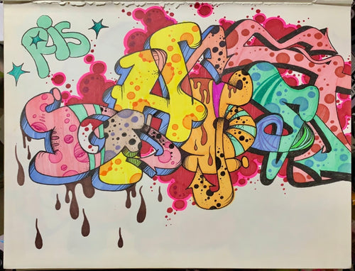 2025 GHOST 8 1/2 X 11 BLACKBOOK DRAWING # 6