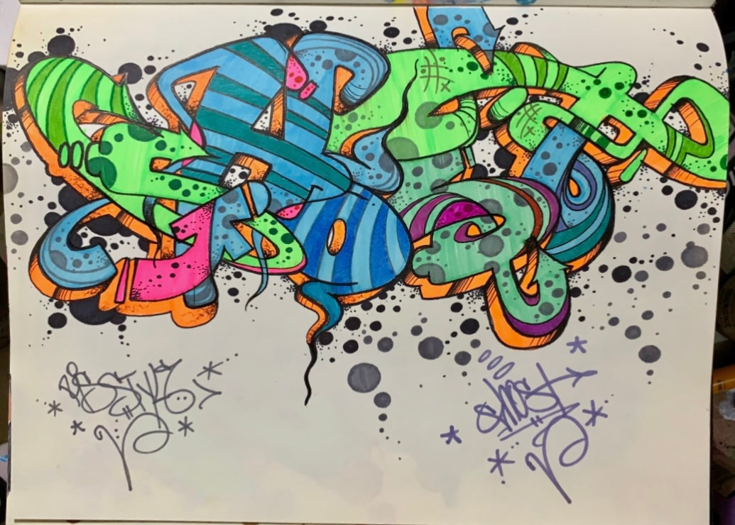 2025 GHOST 8 1/2 X 11 BLACKBOOK DRAWING # 13