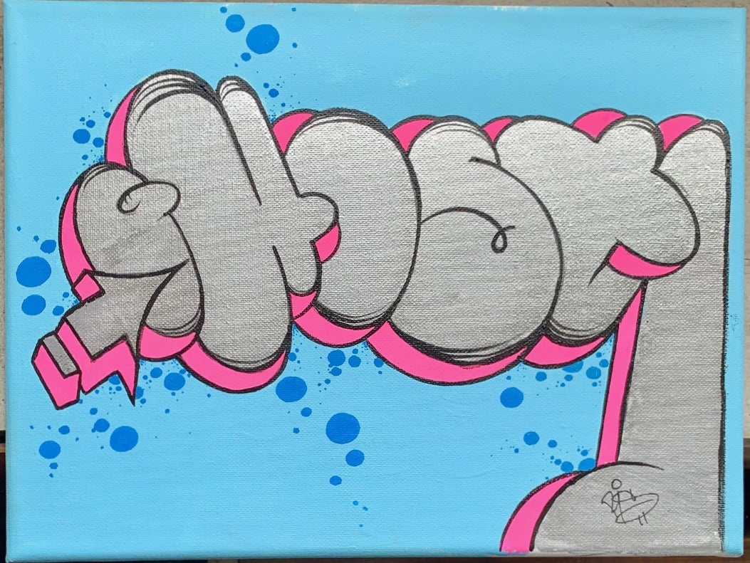 2025 GHOST 9 X 12 THROW PAINTING ON CANVAS # 3