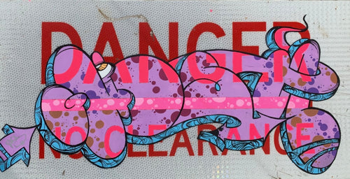 2025 GHOST ORIGINAL DANGER NO CLEARANCE SIGN (12X24) THROW SERIES # 1