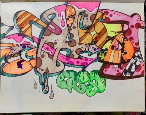 2025 GHOST 8 1/2 X 11 BLACKBOOK DRAWING # 9