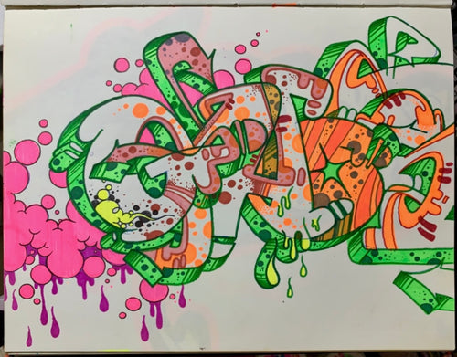 2025 GHOST 8 1/2 X 11 BLACKBOOK DRAWING # 3