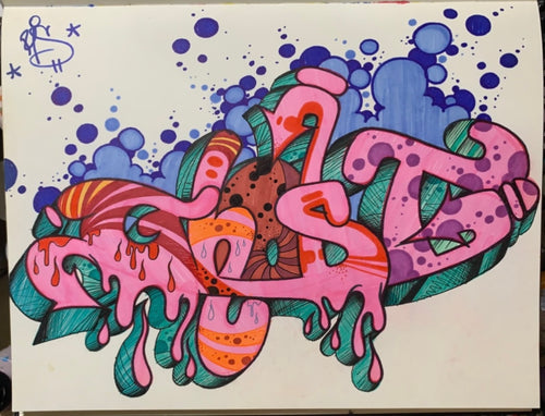 2025 GHOST 8 1/2 X 11 BLACKBOOK DRAWING # 5