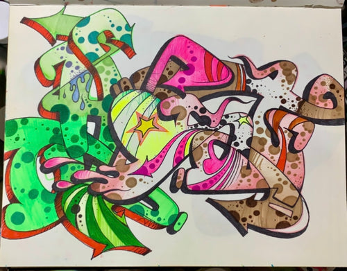 2025 GHOST 8 1/2 X 11 BLACKBOOK DRAWING # 1