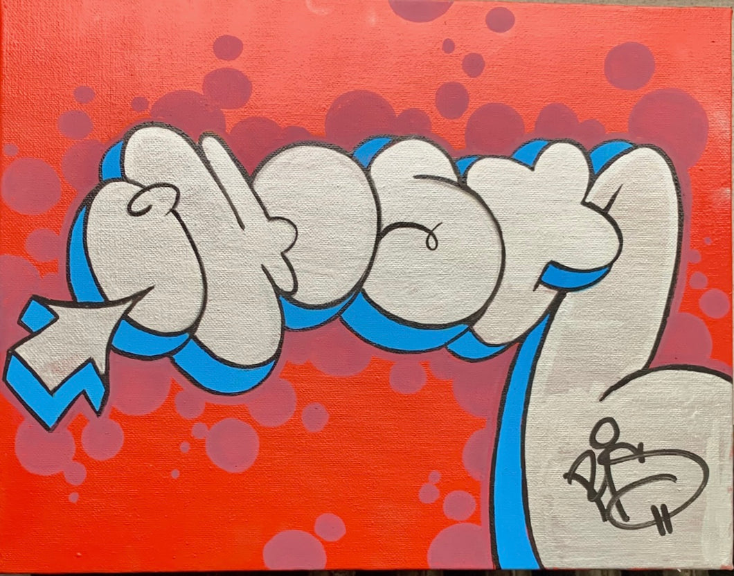 2023 GHOST 11 X 14 THROW PAINTING ON CANVAS # 1