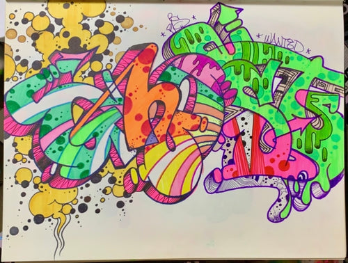 2025 GHOST 8 1/2 X 11 BLACKBOOK DRAWING # 7