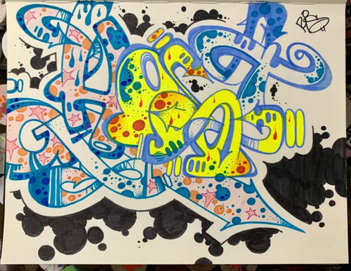 2025 GHOST 8 1/2 X 11 BLACKBOOK DRAWING # 8