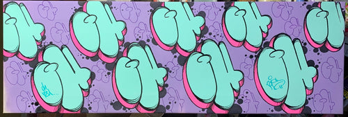 2025 GHOST 8 X 24 “GH” THROW PAINTING ON CANVAS # 2