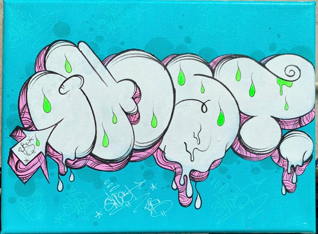 2026 GHOST 9 X 12 THROW PAINTING ON CANVAS # 15