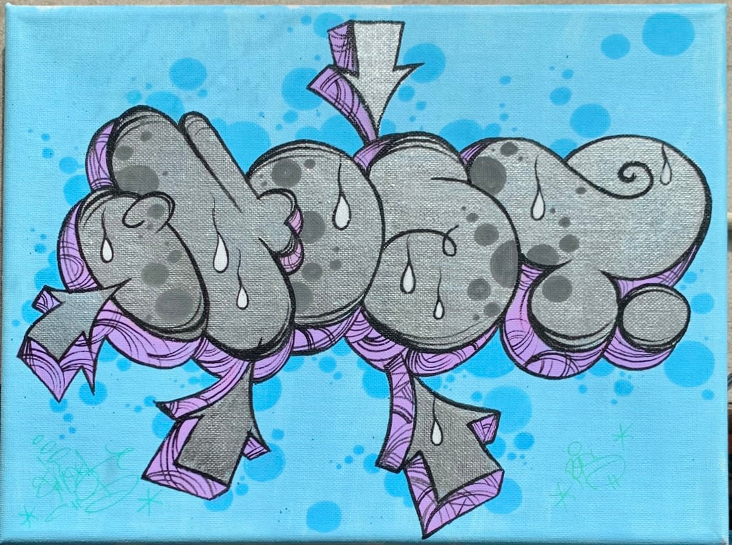 2026 GHOST 9 X 12 THROW PAINTING ON CANVAS # 14